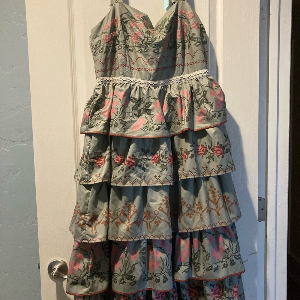 Cider Brand Floral Tiered Peasant Dress NWT SIZE 0XL